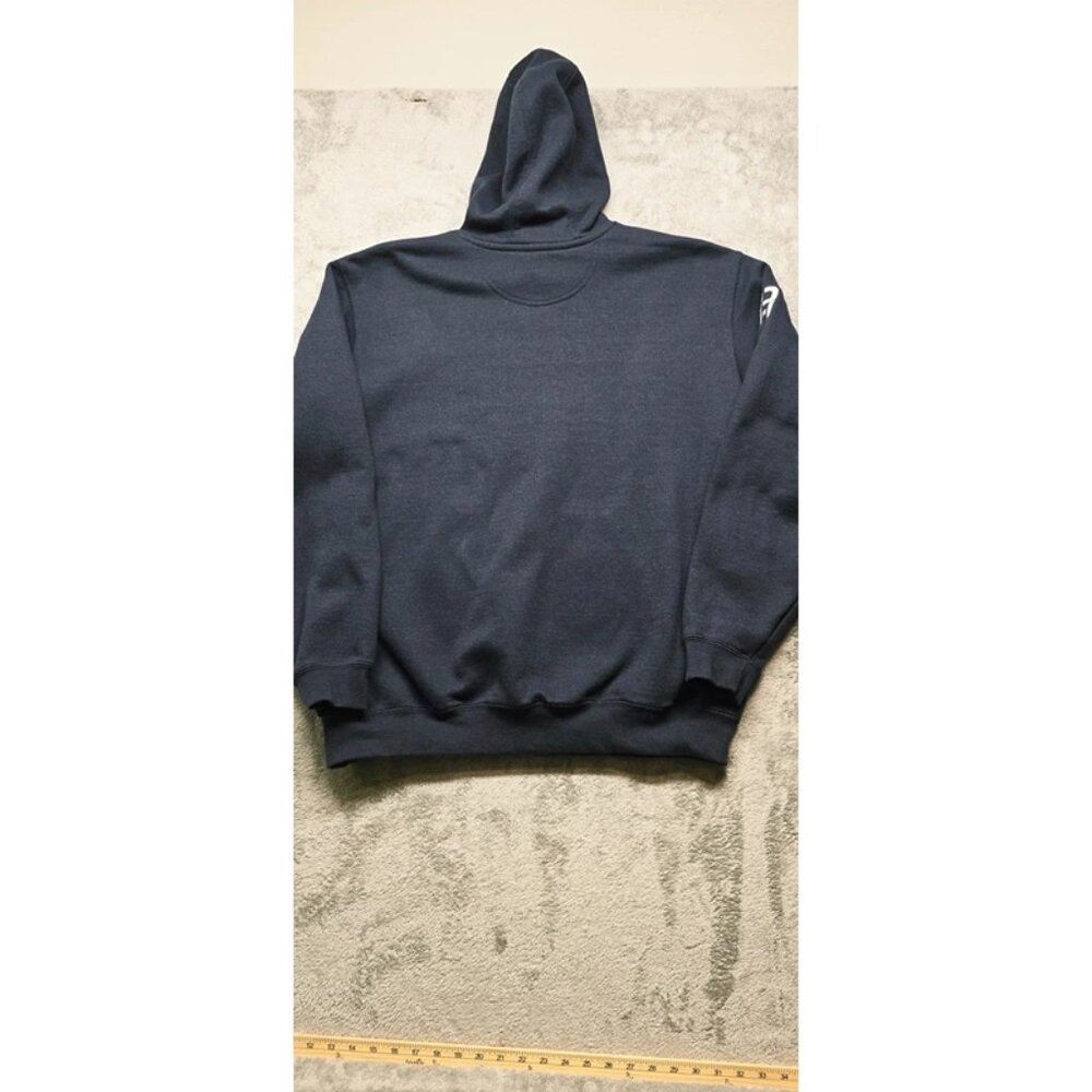 Carhartt Original Fit Hooded Sweatshirt Mens XL Navien Blue Logo Fleece - Picture 2 of 16